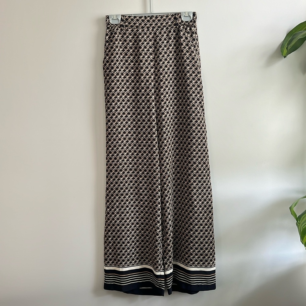 H&M palazzo wide leg printed pants